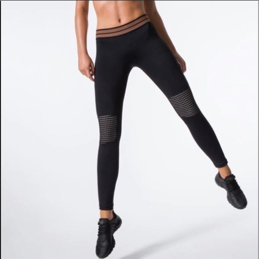 OLYMPIA high waisted leggings with mesh knees